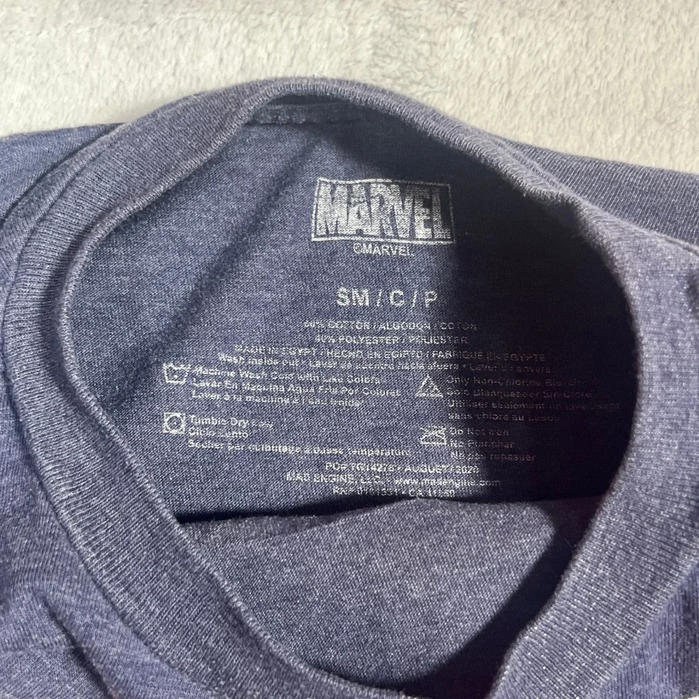 Marvel Captain America Shield T-Shirt Kids Small Blue Short Sleeve‎ Graphic Tee